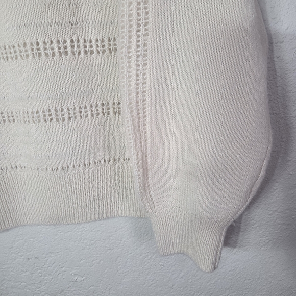 Treasure & Bond Womens XS Knit Sweater Cream Alpaxa Wool Crew Neck - Picture 8 of 16